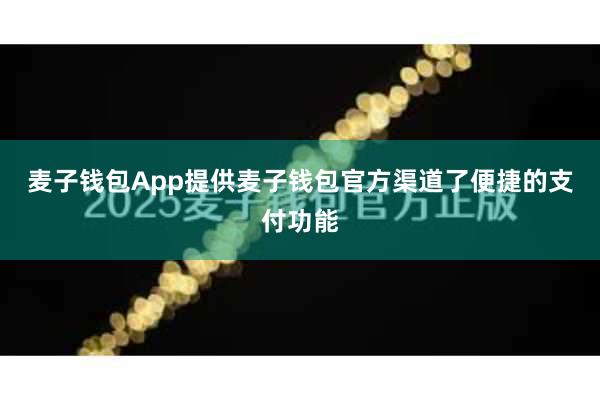 麦子钱包App提供麦子钱包官方渠道了便捷的支付功能