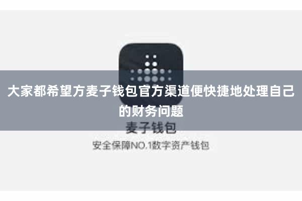 大家都希望方麦子钱包官方渠道便快捷地处理自己的财务问题