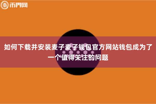如何下载并安装麦子麦子钱包官方网站钱包成为了一个值得关注的问题
