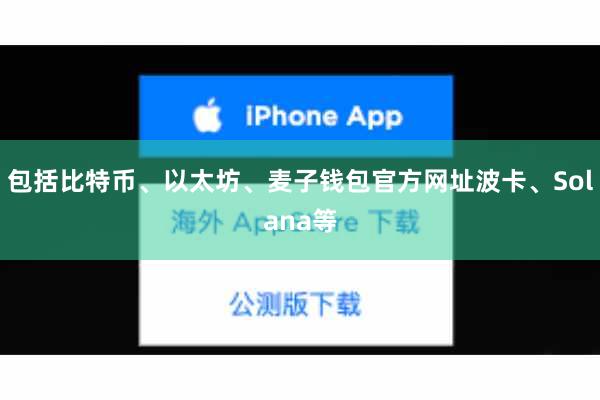 包括比特币、以太坊、麦子钱包官方网址波卡、Solana等